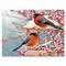 Designart - Two Chickadee Sit On A Snow-Covered Branch - Traditional Canvas Wall Art Print